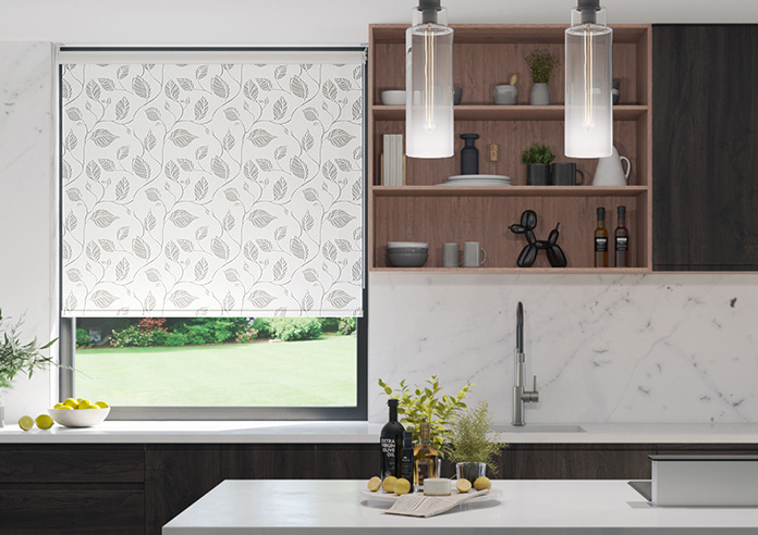Climbing Leaves, Grey - Roller Blind - Image 3